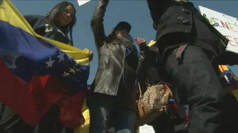 Venezuelan Protesters Video stock 35840718