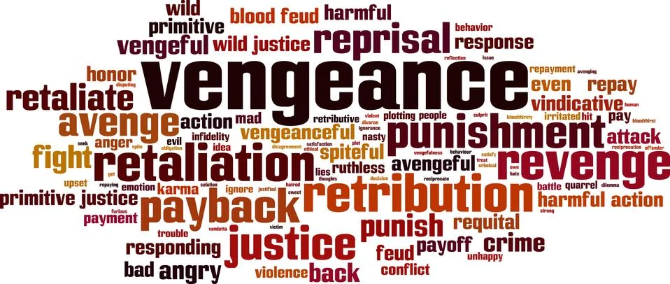 Vengeance word cloud Stock Illustration