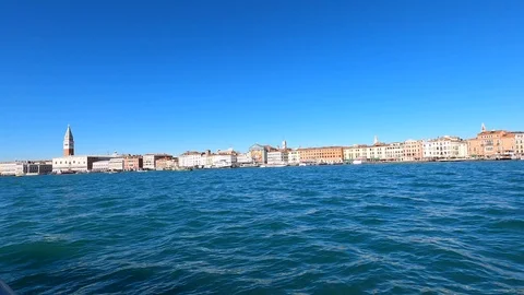 Venice 11 from the lagoon Stock Footage 127420501