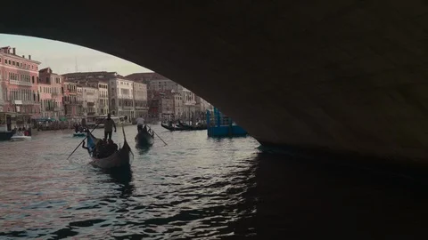 Venice architecture from canal Stock Footage 96778183