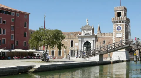 Venice Arsenal Stock Footage 29654615