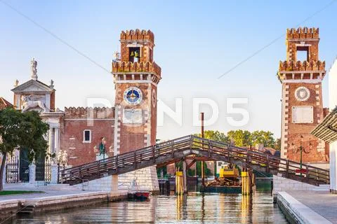 Venice, arsenale historic shipyard Stock Photos