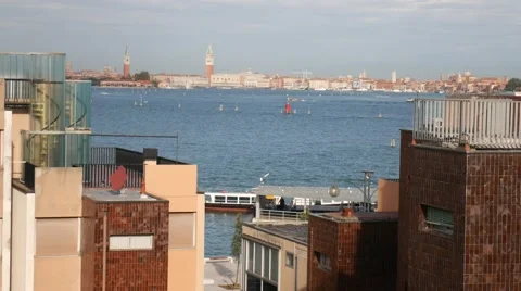 Venice Bay from Hotel Window Stock Footage 56875480