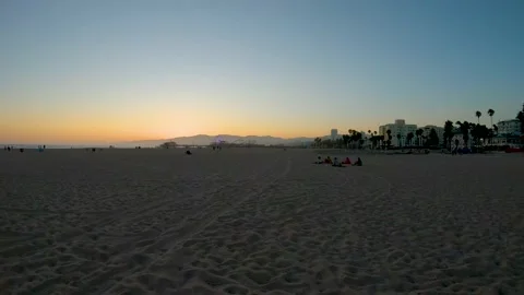 Venice Beach after sunset Stock Footage 137271748