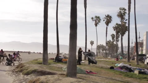 The Venice Beach Boardwalk 스톡 동영상 50190755