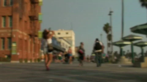 Venice beach boardwalk - HD Stock Footage