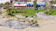Venice Beach, California, Usa - March 22, 2012: Aerial Shot Of Venice Beach Stock Footage