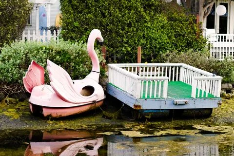 Venice beach canals drained due to drought Stock-Fotos