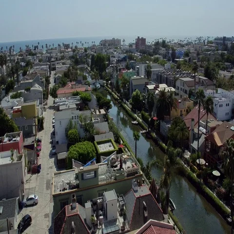 Venice beach canals Stock Footage 69397743