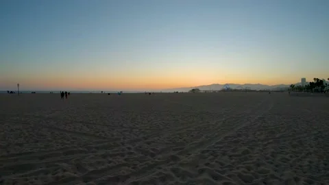 Venice beach at dusk Stock Footage 137271817