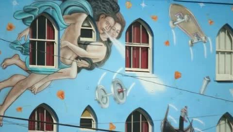 Venice Beach Mural 3 Stock Footage 11360382