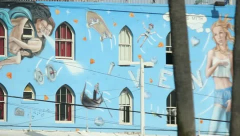 Venice Beach Mural Stock Footage 11360391