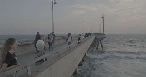 Venice Beach Pier Stock Footage 168953007