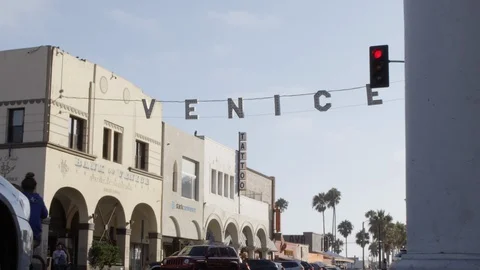 Venice Beach Sign Motion Timelapse Stock Footage 95567289