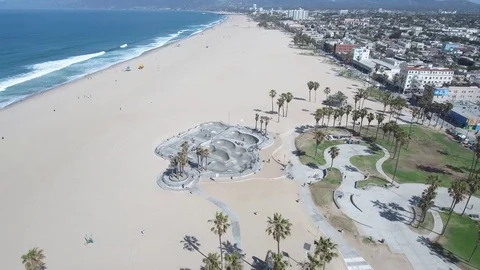 Venice beach skatepark Video stock 78207368