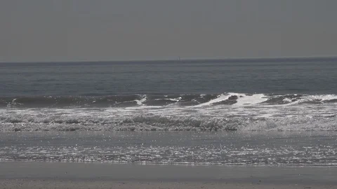 Venice Beach small waves break. Stock Footage 121245978