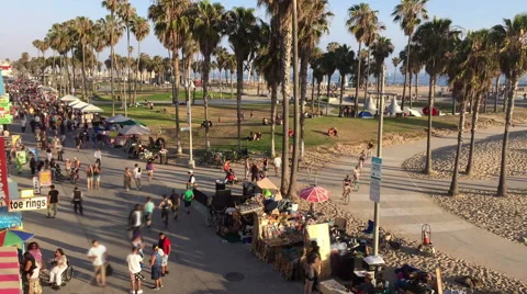 Venice Beach summer weekend in time lapse 스톡 동영상 51628429