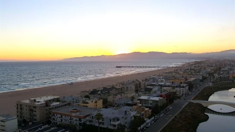 Venice Beach Sunset Stock Footage 99522018