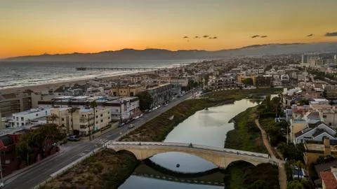 Venice Beach Sunset Stock Photos