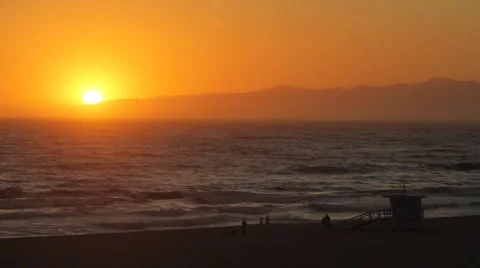 Venice Beach Sunset Timelapse Stock-Footage 4986322