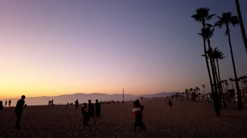 Venice beach Sunset Timelapse HD Stock Footage 165942836