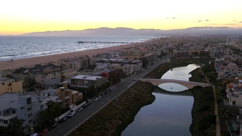 Venice Beach Twilight Stock Footage 99521806
