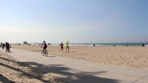 Venice Beach Walkway Stock Footage 42312068