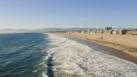 Venice Beach waves Stock Footage 95167966