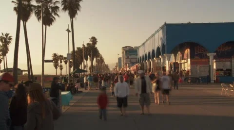 Venice Boardwalk  Stock Footage 934371