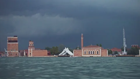 Venice by boat Stock Footage