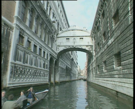 Venice Bridge of Sighs Canal Trip TBR Stock Footage
