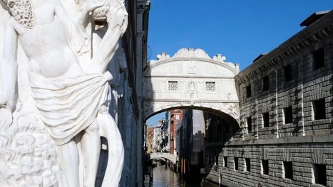 Venice - Bridge of sighs Stock Footage 85061176