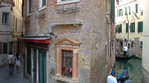 Venice, canal with gondolas Stock Footage 37150191