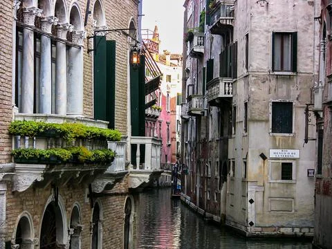 Venice canal Stockfoto's