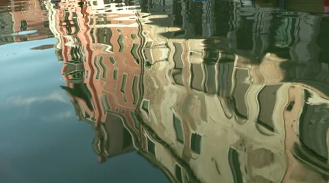 Venice canal reflection 04 Stock Footage 33444971