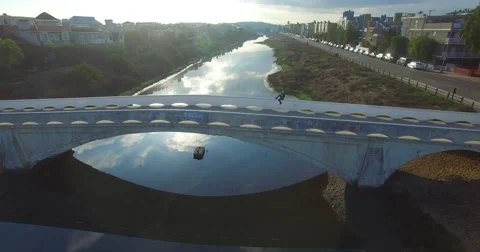 Venice canals drone Stock Footage 63345274
