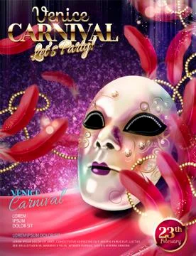 Venice Carnival design Stock Illustration