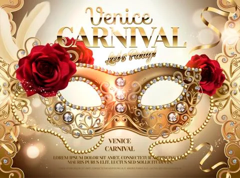 Venice Carnival design Stock Illustration