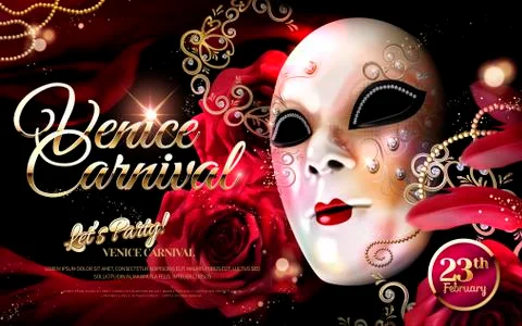 Venice Carnival design Stock Illustration