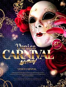 Venice Carnival design Stock Illustration