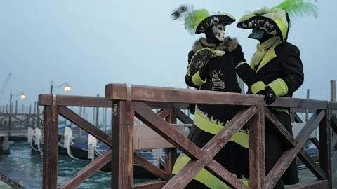 Venice Carnival, Italy Video stock 307612331