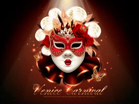 Venice Carnival poster 스톡 일러스트