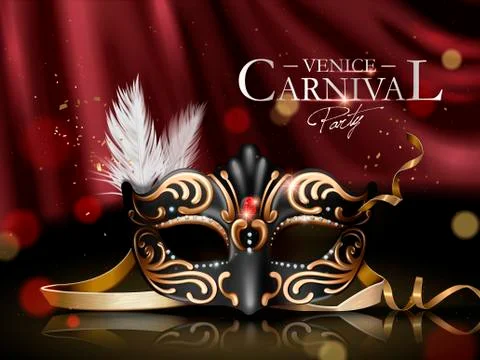 Venice carnival poster 스톡 일러스트