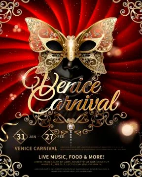 Venice Carnival poster Stock Illustration
