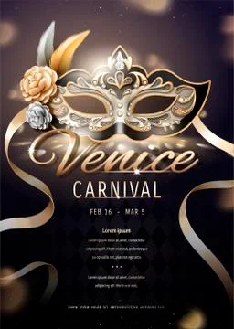Venice carnival poster Stock Illustration