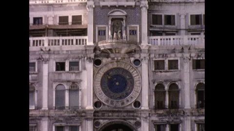 Venice Clock Tower 1965 Stock Footage 253123419