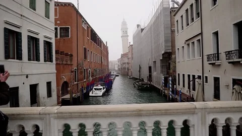 Venice is covered with fog Stock Footage 144289533