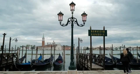 Venice during pandemic Stock Footage 155273896