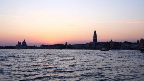 Venice at dusk Stock Footage 88102215