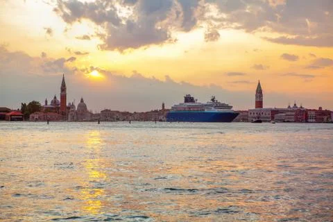 Venice in the dusk Stock Photos